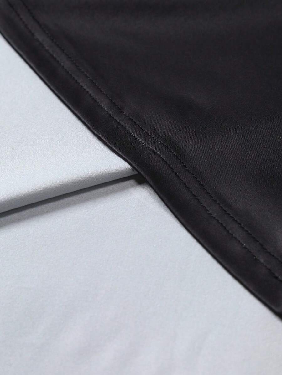 Manfinity LEGND Camiseta Casual de Pesca de Manga Longa Masculina - Estampa 3D de Peixe, Gola Redonda, Poliéster, Degradê Preto e Azul, Ideal para Atividades ao Ar Livre, Outono