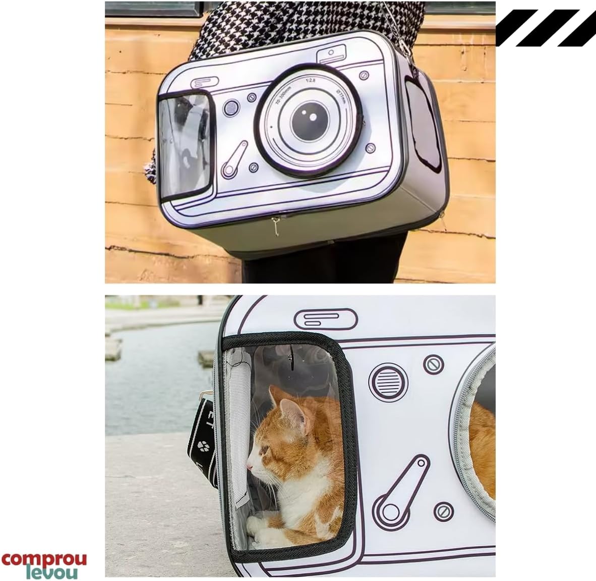 Bolsa Pet Transporte Viagem Avião Para Cães Gatos Luxo (cinzaa)