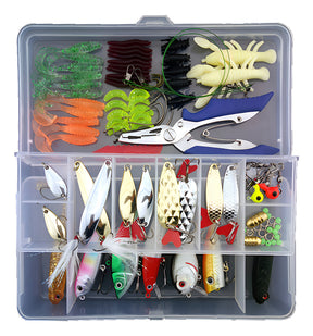 Kit 108 Unidades Iscas Artificiais Pesca Tilapia Peixes Cor Azul