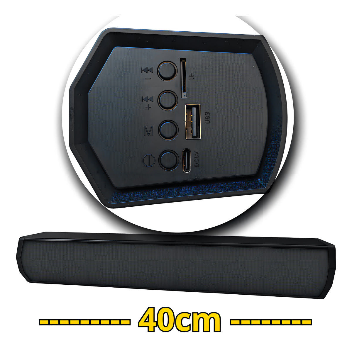 Alto-falante Kapbom som Bluetooth KA-8829 50W portátil com bluetooth preto