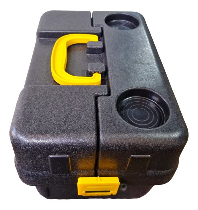 Maleta De Pesca 6 Bandeja Articuladas Porta Copos Hi Estojos Cor Preto