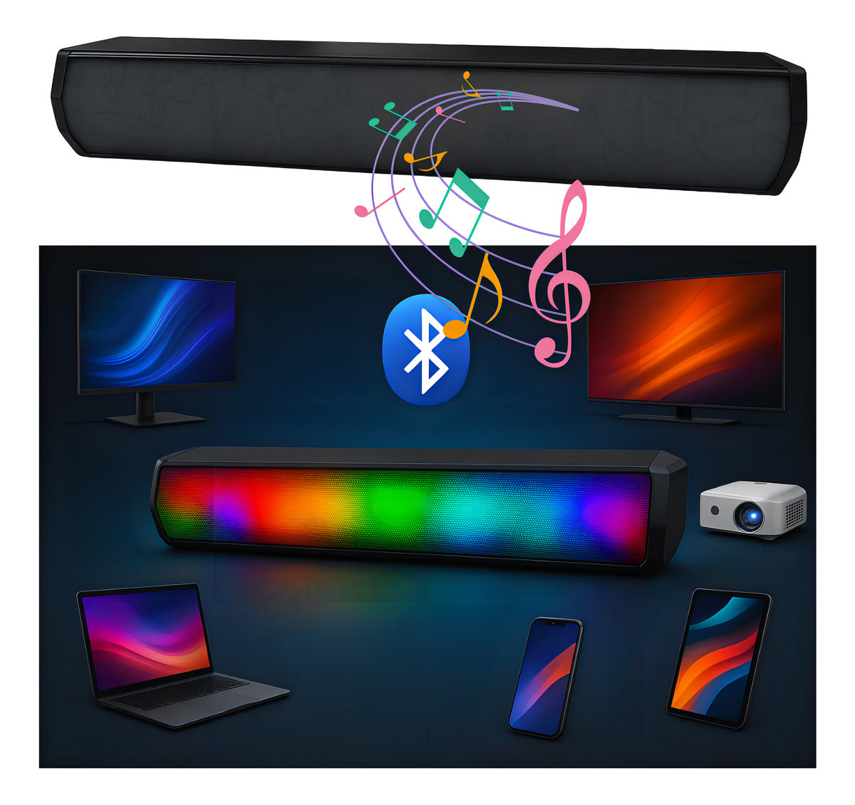 Alto-falante Kapbom som Bluetooth KA-8829 50W portátil com bluetooth preto