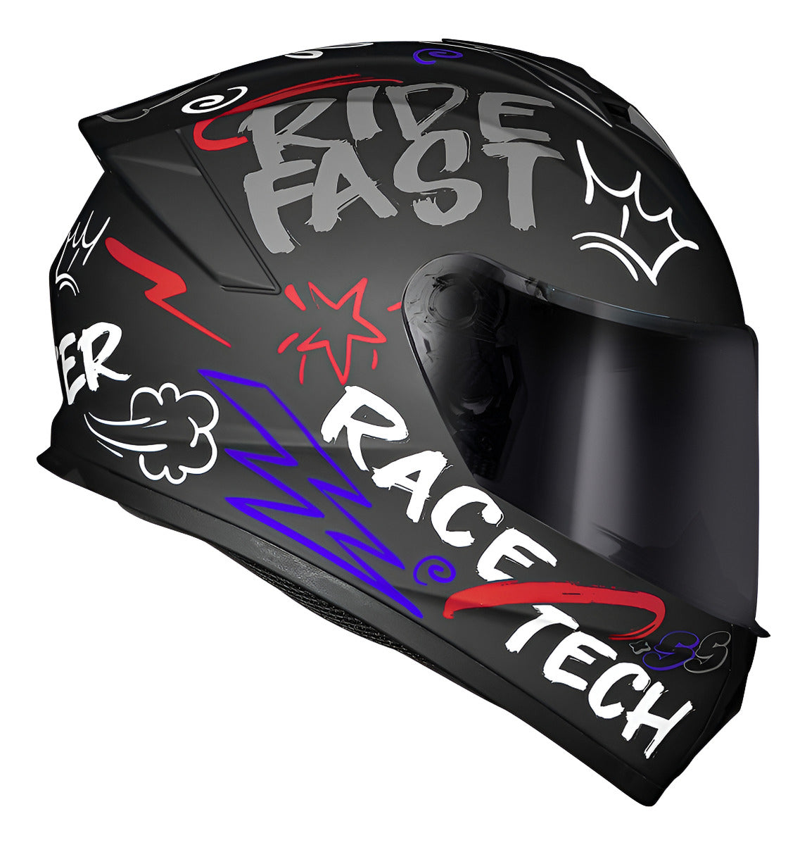 Capacete Race Tech Hit Faster Preto Fosco Tamanho Do Capacete 56