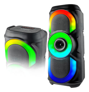 Caixa De Som Bluetooth Portátil Potente Led Rgb 50w Xtrad
