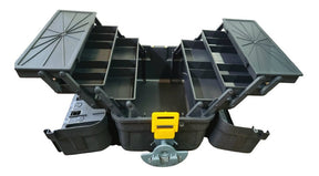 Maleta De Pesca 6 Bandeja Articuladas Porta Copos Hi Estojos Cor Preto