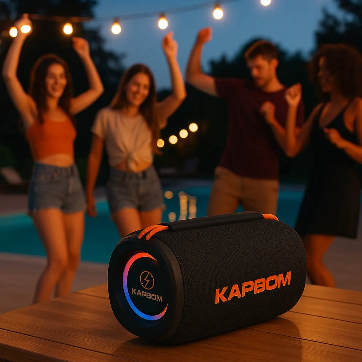 Caixa De Som Bluetooth Portátil 30w Prova Agua Ipx6 Potente Cor Preto