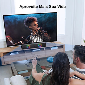 Caixa de Som Bluetooth Conexão Celular Notebook Tablet TV Projetor BOC241 1HORA Grave Potente