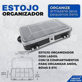 Pescamping Kit Pesca Completo 2 Varas Fibra De Vidro E 2 Molinetes Leve Com Linha Estojo E Maleta Com Acessórios - Tralha de Pescaria