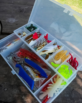 Kit 108 Unidades Iscas Artificiais Pesca Tilapia Peixes Cor Azul