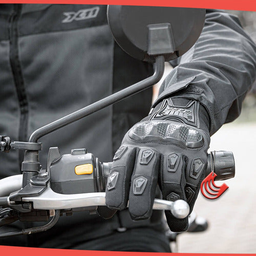 Luva X11 Masculina Blackout 2 Touch Verão Motociclista Moto
