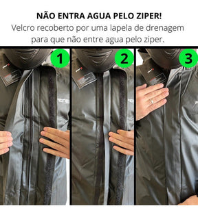 Capa De Chuva Moto Pioneira Impermeável Pvc Motoqueiro Frio