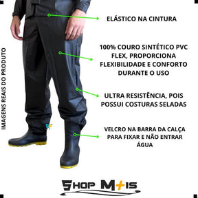 Capa De Chuva Moto Pioneira Impermeável Pvc Motoqueiro Frio