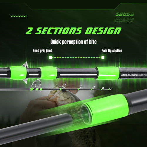 Sougayilang Vara Pesca 1,68m 2 Partes 8-30lb Alto Carbono