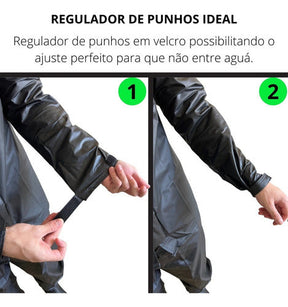 Capa De Chuva Moto Pioneira Impermeável Pvc Motoqueiro Frio