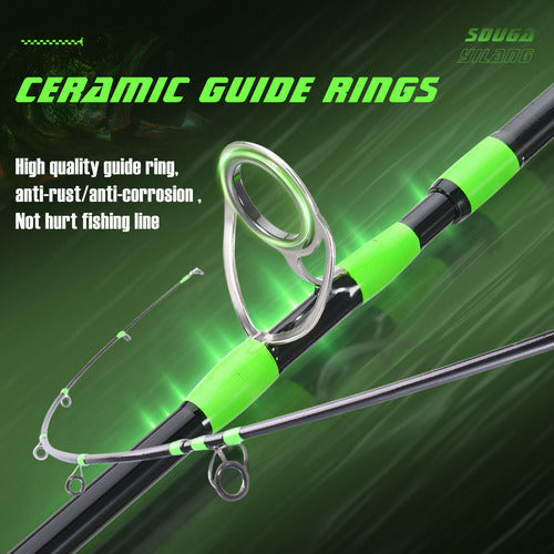 Sougayilang Vara Pesca 1,68m 2 Partes 8-30lb Alto Carbono