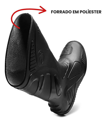 Bota Chuva Motociclista Moto Motoboy Motoqueiro Impermeavel